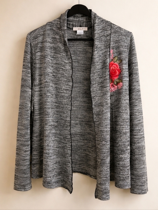 None Sweaters - Women's Gray Open-Front Sweater